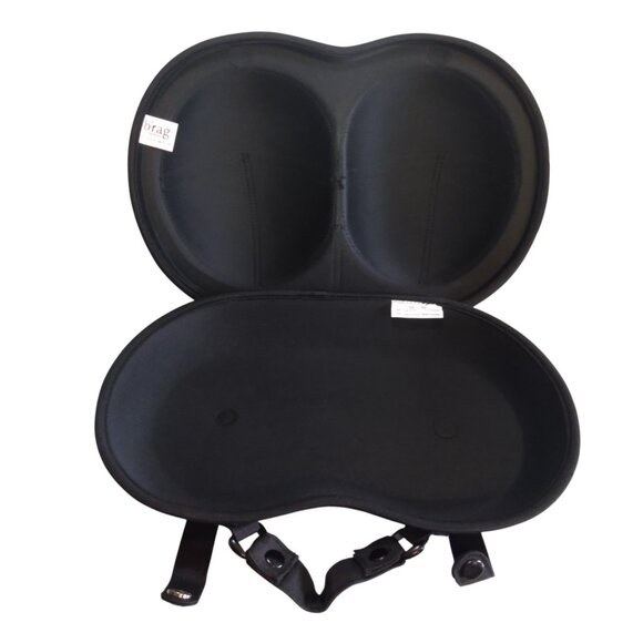 Travel Bra Bag-The Brag Company-Black with White Lace-Hardshell Case. - Picture 4 of 12